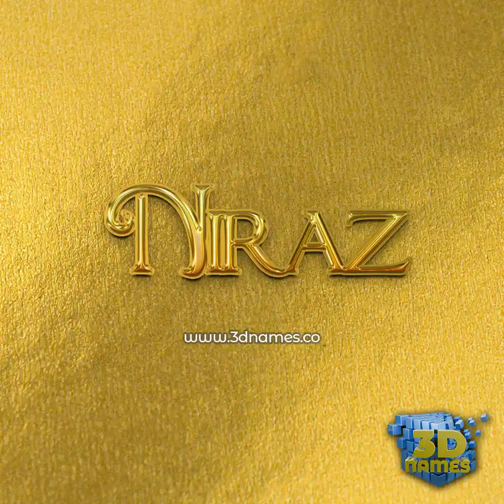 niraz in All Gold style - 3D name wallpaper