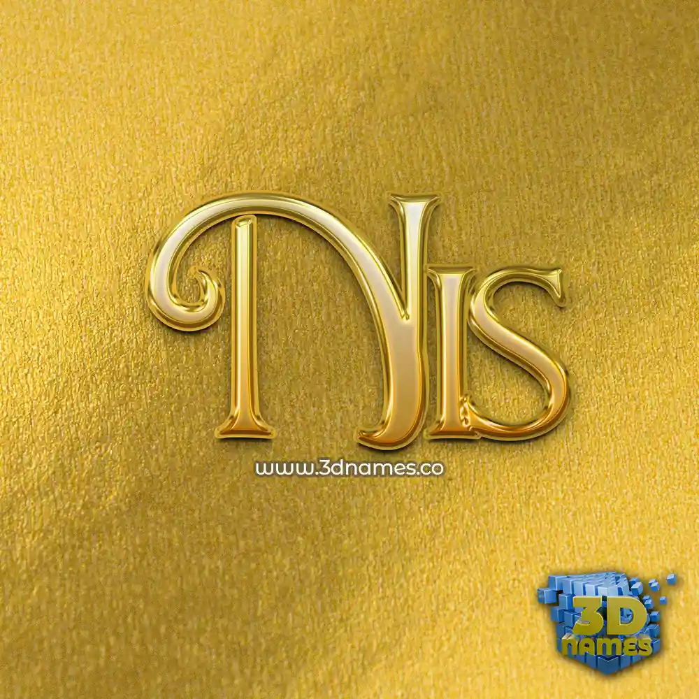nis in All Gold style - 3D name wallpaper