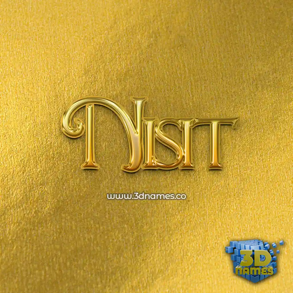 nisit in All Gold style - 3D name wallpaper