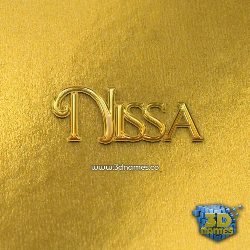 nissa in All Gold style - 3D name wallpaper