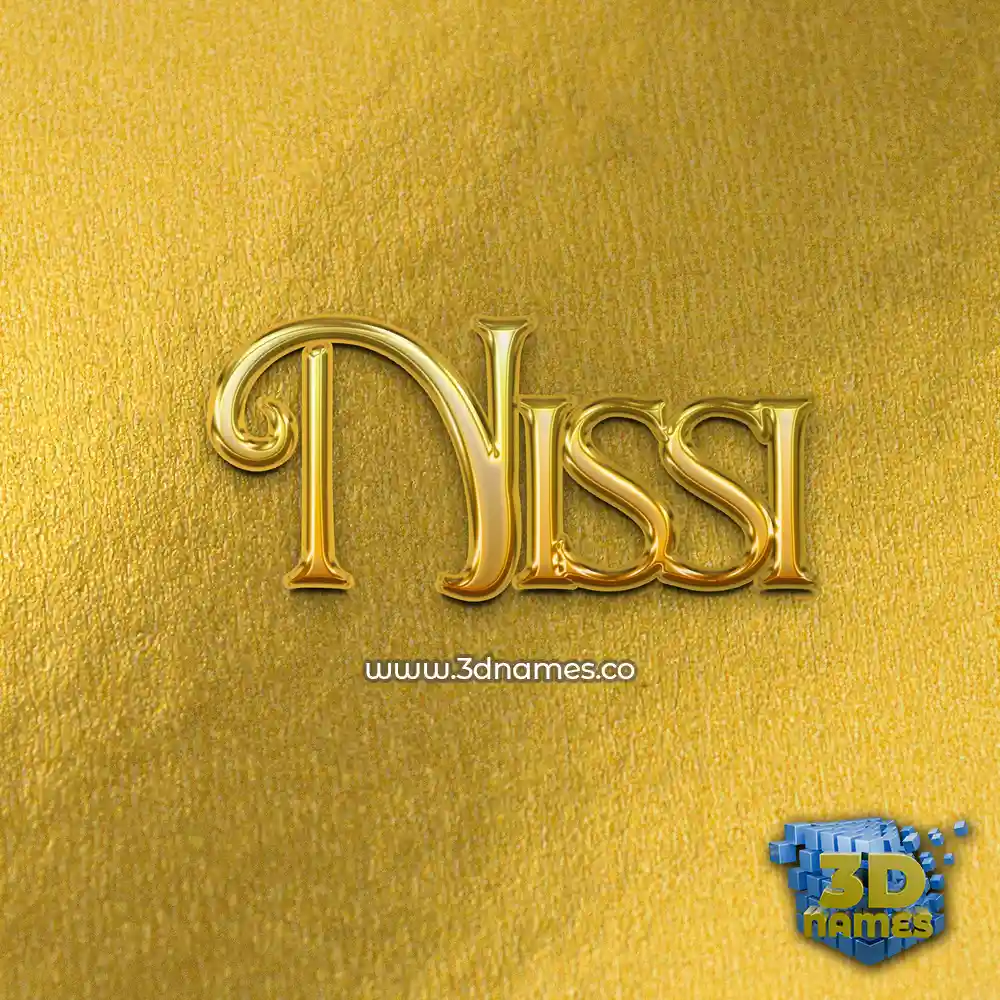 nissi in All Gold style - 3D name wallpaper