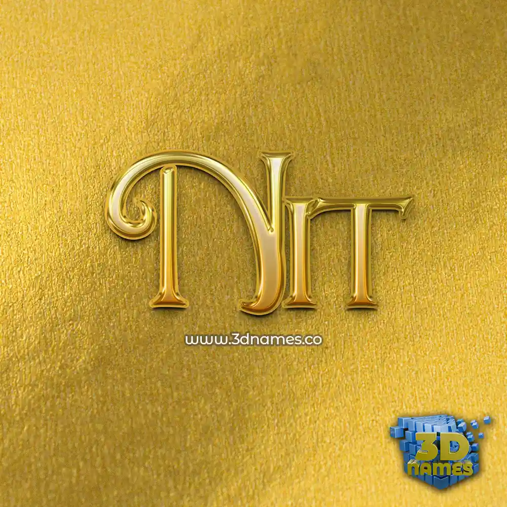 nit in All Gold style - 3D name wallpaper