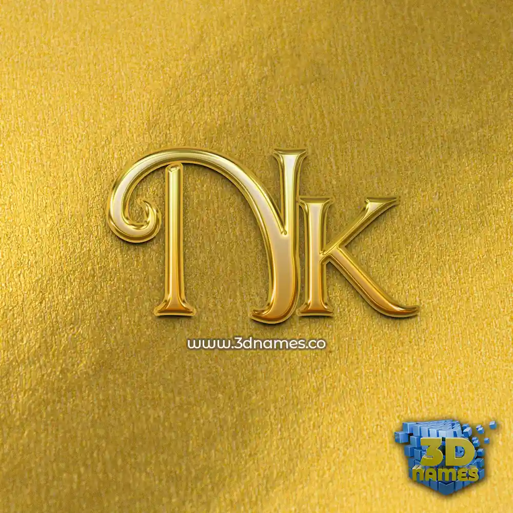 nk in All Gold style - 3D name wallpaper