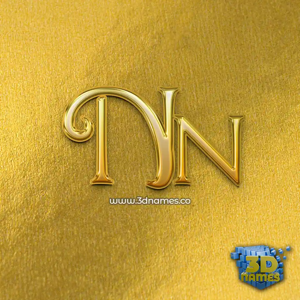 nn in All Gold style - 3D name wallpaper