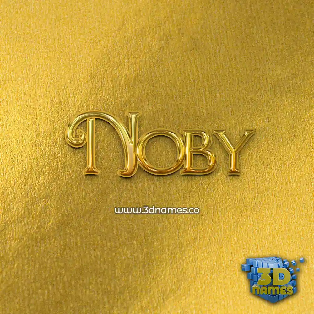 noby in All Gold style - 3D name wallpaper