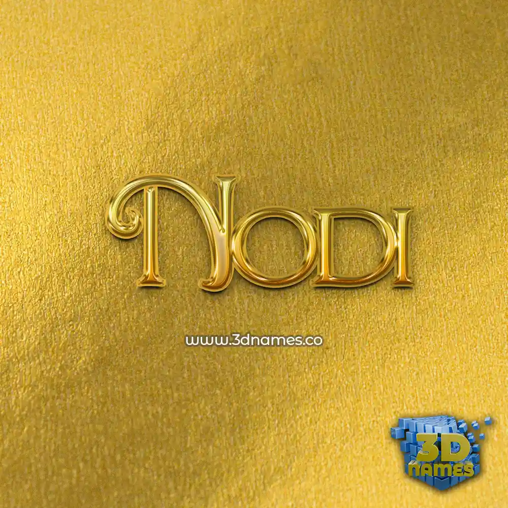 nodi in All Gold style - 3D name wallpaper