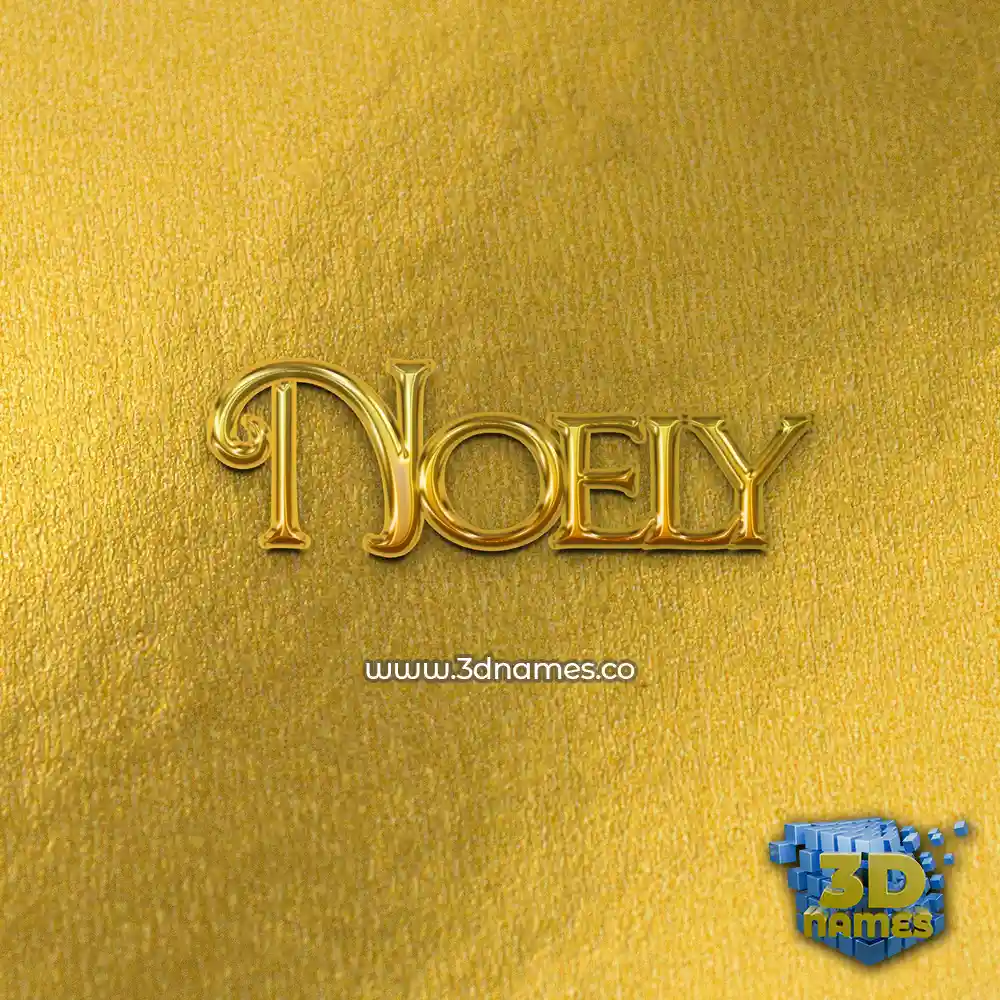 noely in All Gold style - 3D name wallpaper