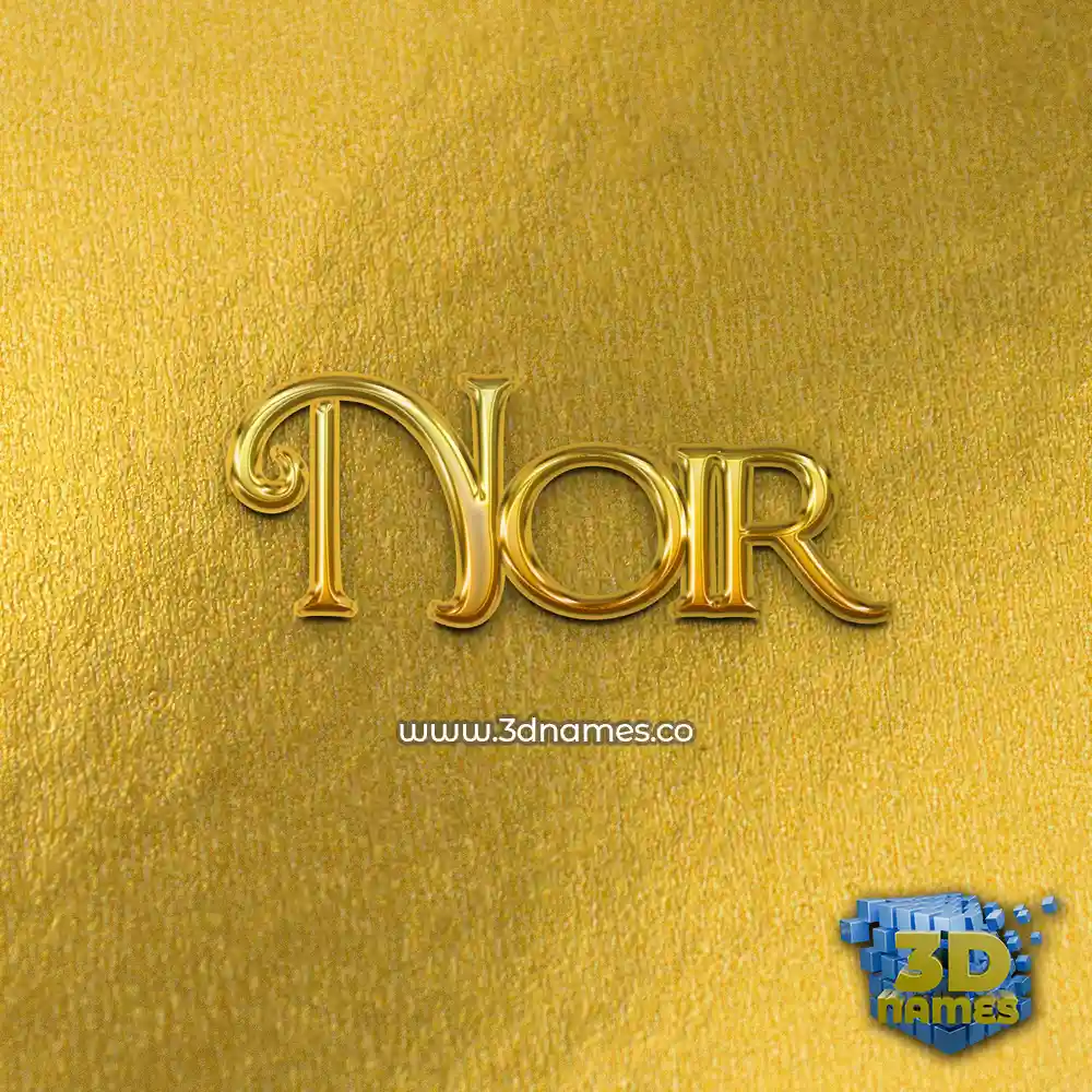 noir in All Gold style - 3D name wallpaper