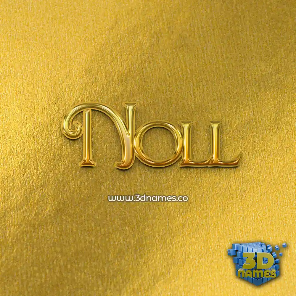 noll in All Gold style - 3D name wallpaper