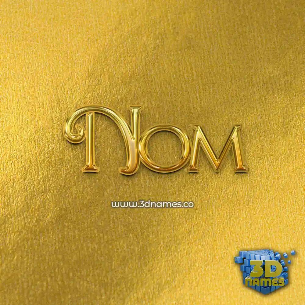 nom in All Gold style - 3D name wallpaper