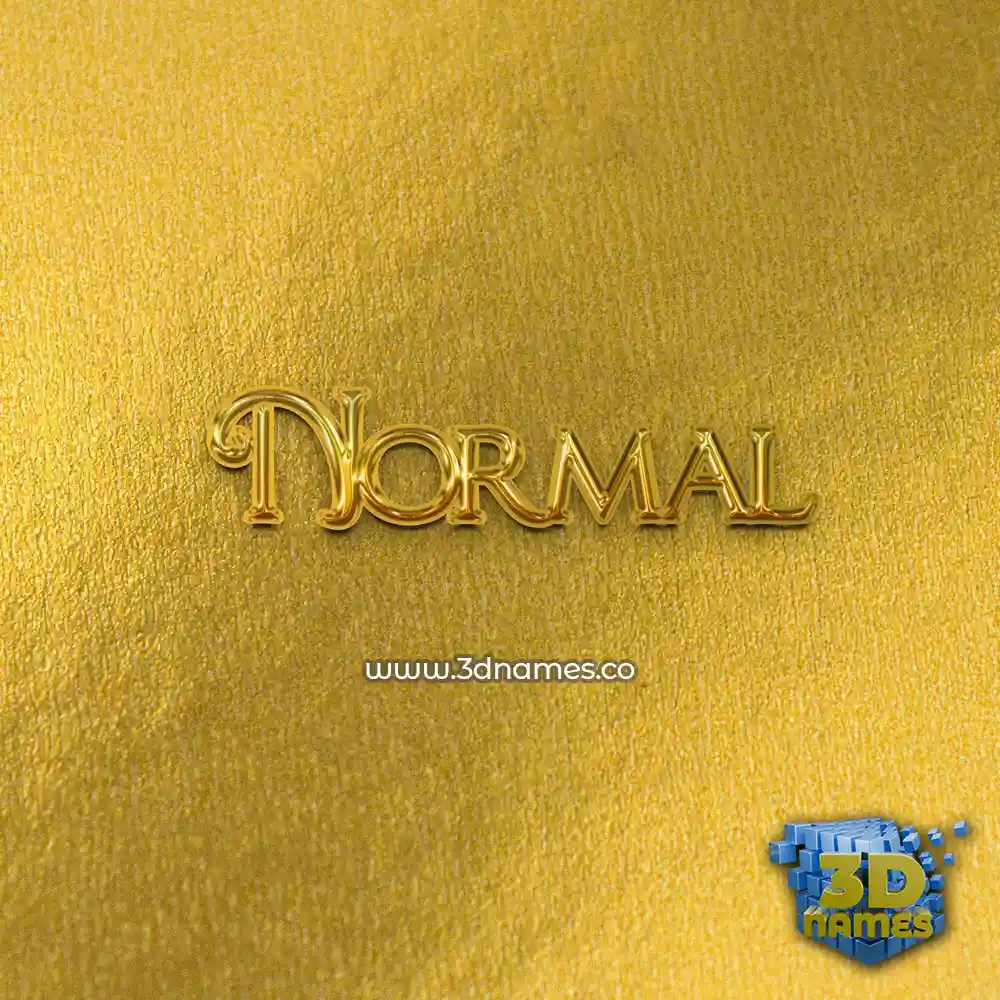 normal in All Gold style - 3D name wallpaper