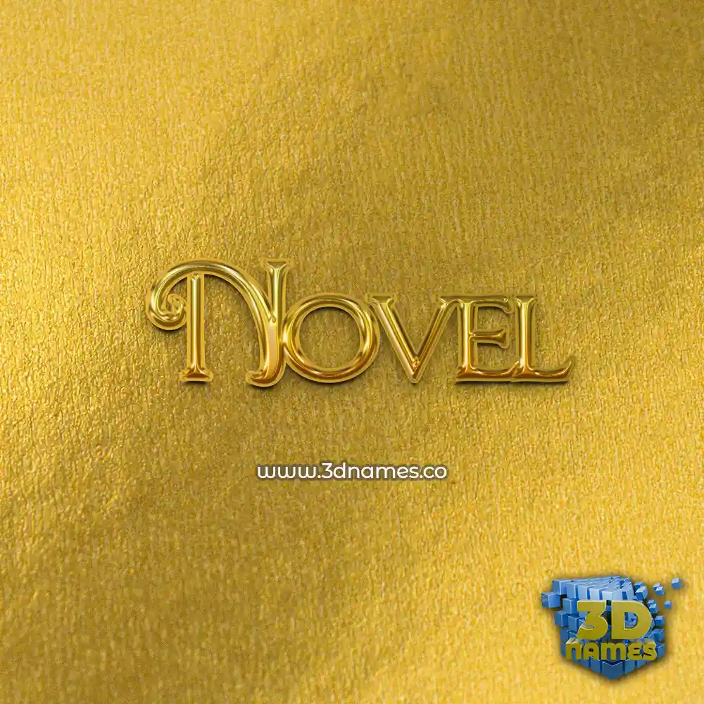 novel in All Gold style - 3D name wallpaper