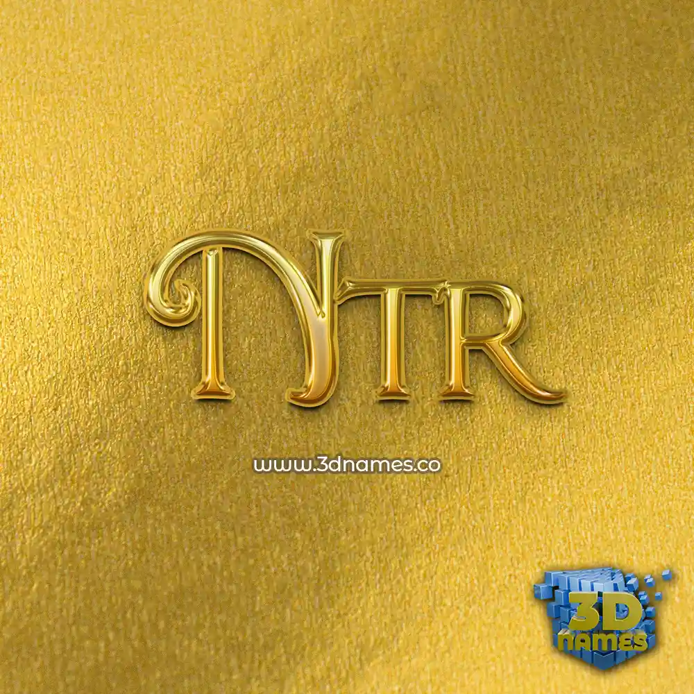 ntr in All Gold style - 3D name wallpaper