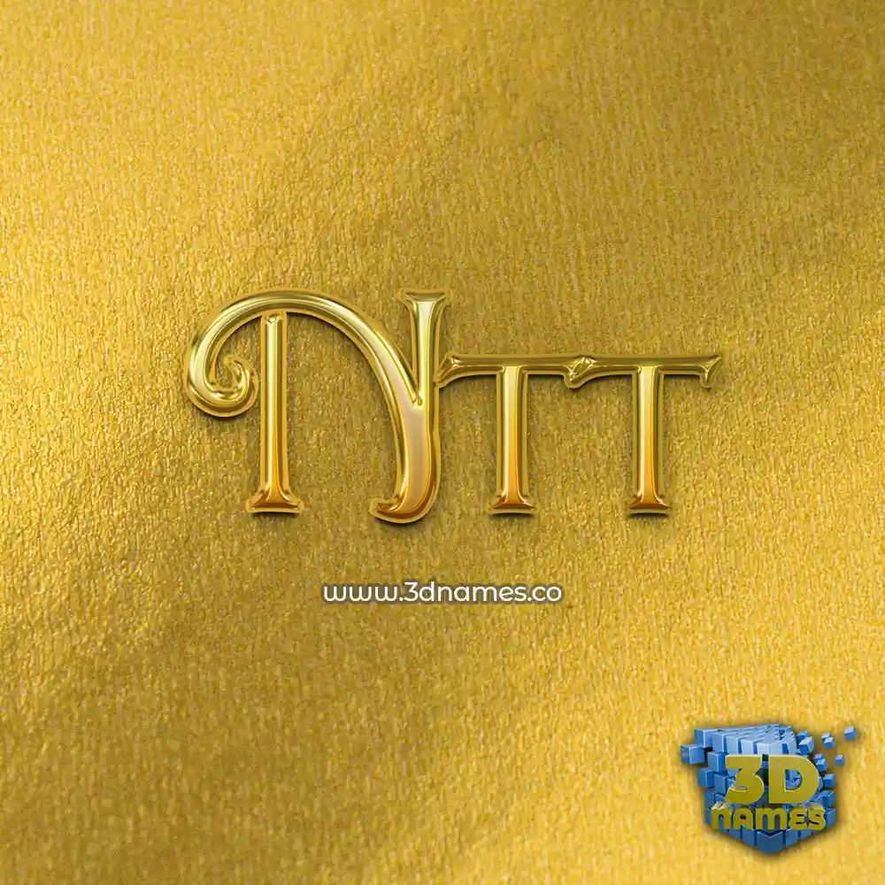 ntt in All Gold style - 3D name wallpaper