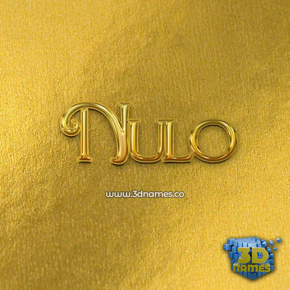 nulo in All Gold style - 3D name wallpaper