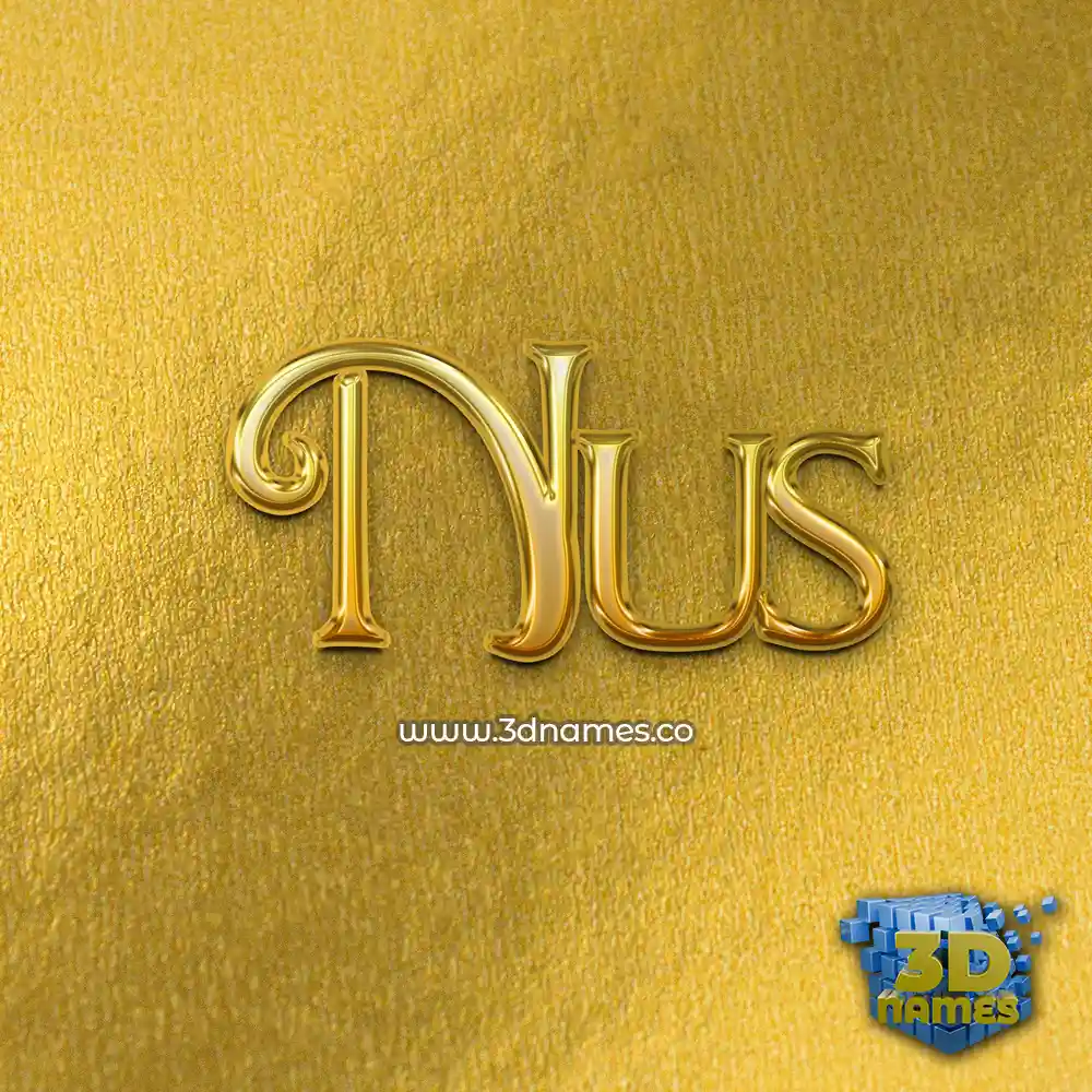 nus in All Gold style - 3D name wallpaper