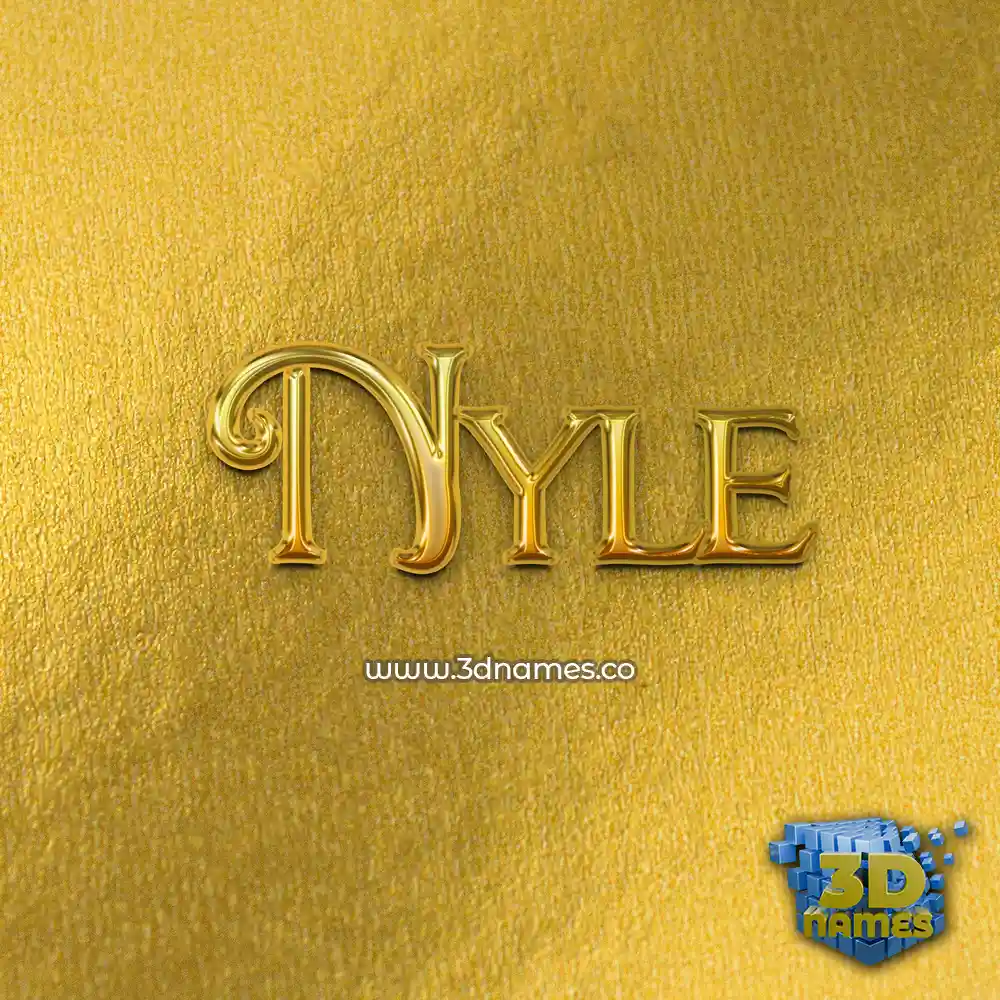 nyle in All Gold style - 3D name wallpaper