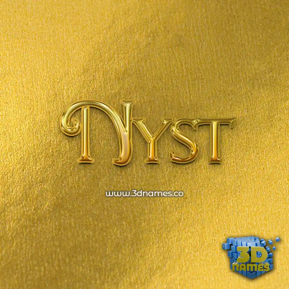 nyst in All Gold style - 3D name wallpaper
