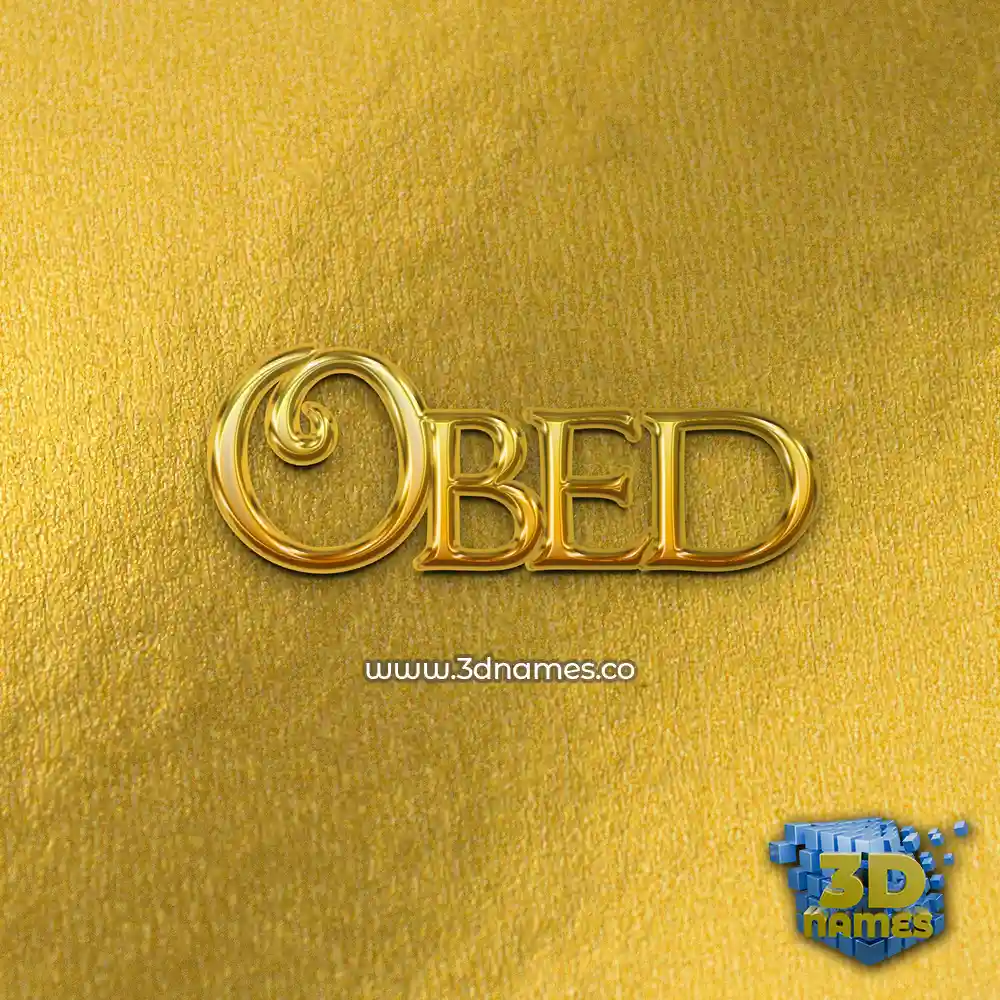obed in All Gold style - 3D name wallpaper