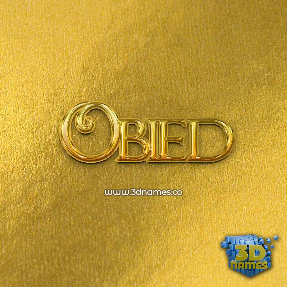 obied in All Gold style - 3D name wallpaper