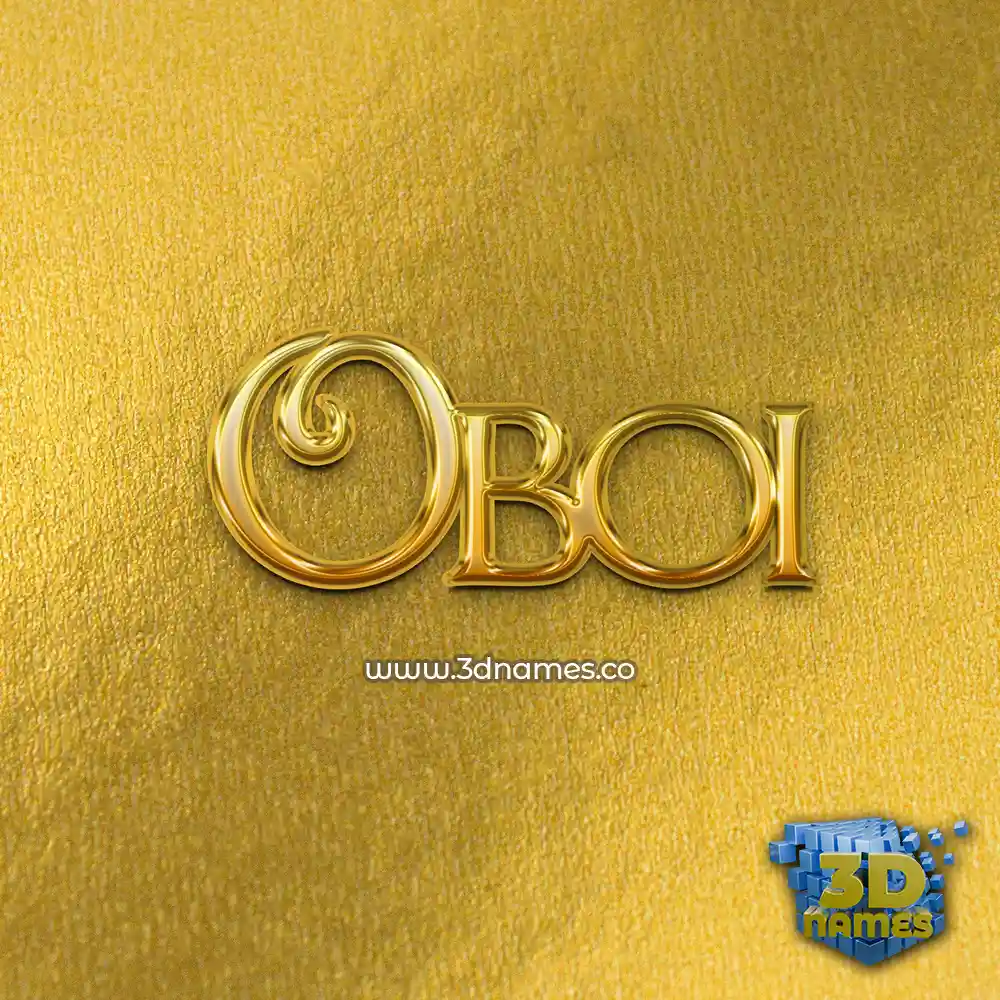 oboi in All Gold style - 3D name wallpaper