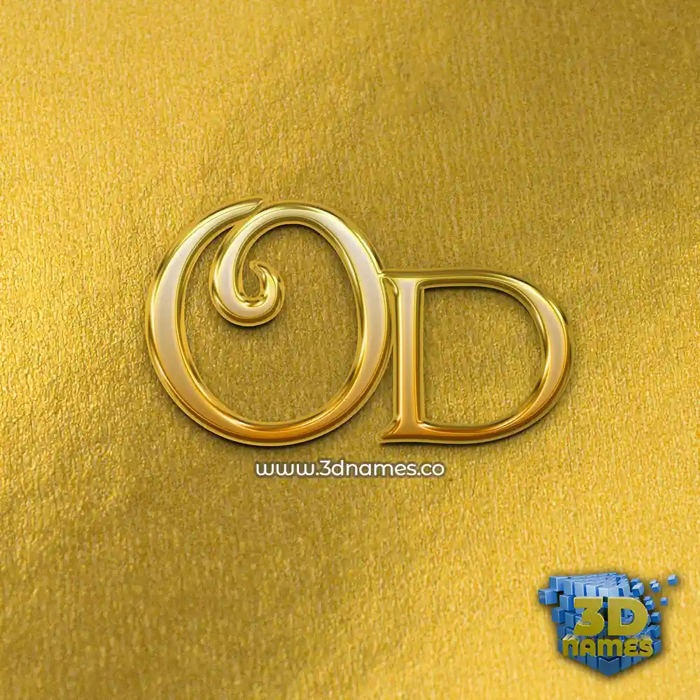 od in All Gold style - 3D name wallpaper