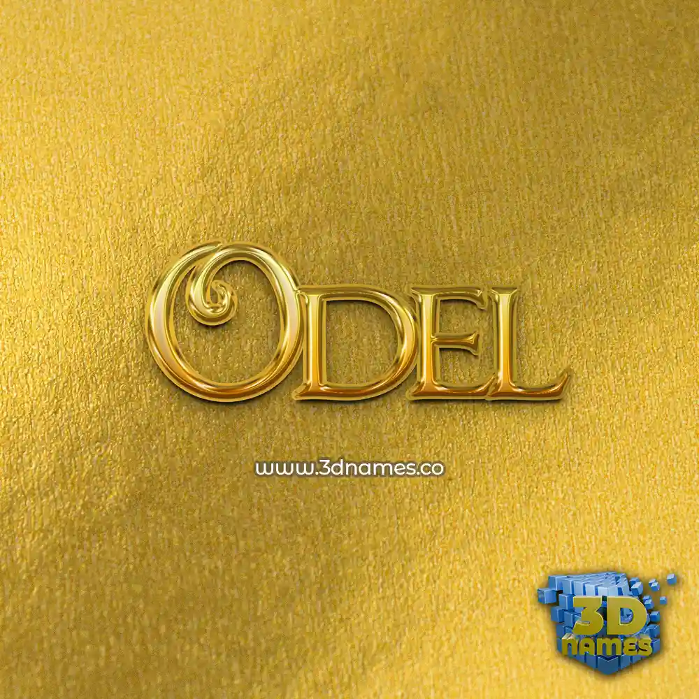 odel in All Gold style - 3D name wallpaper