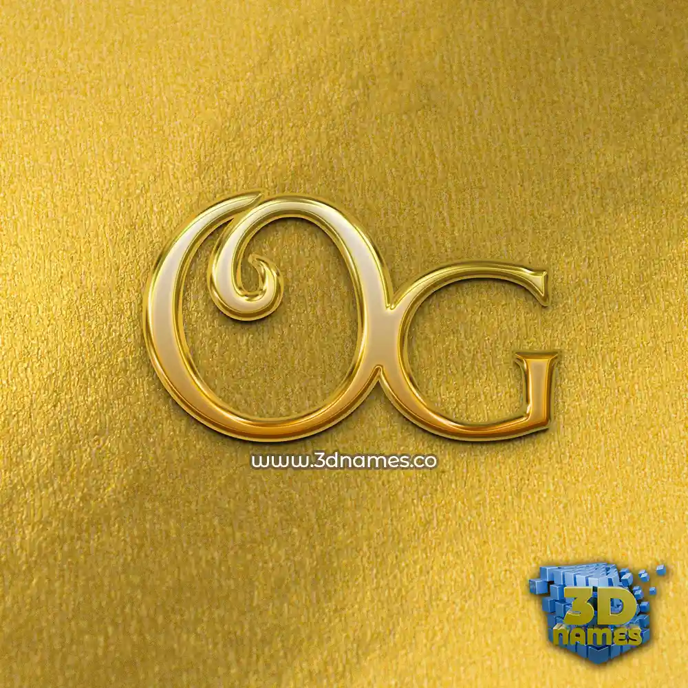 og in All Gold style - 3D name wallpaper