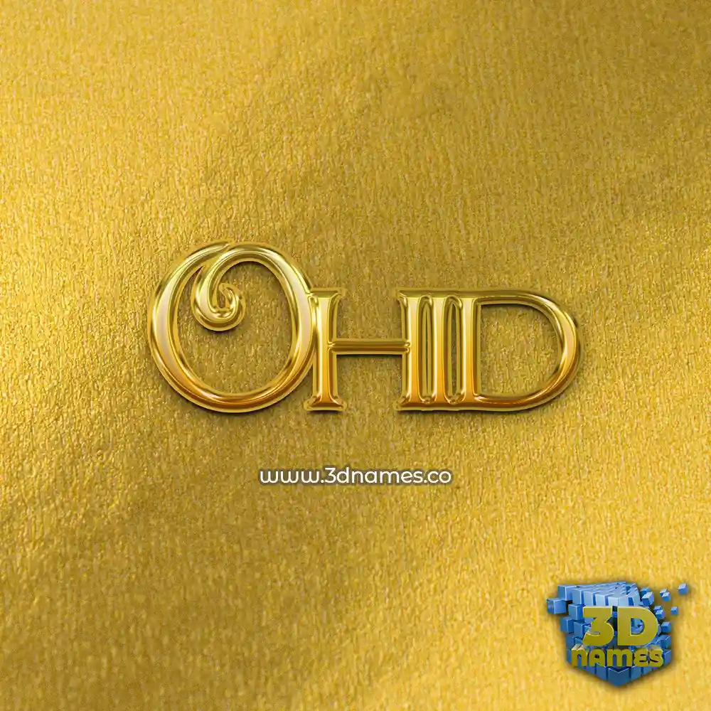 ohid in All Gold style - 3D name wallpaper