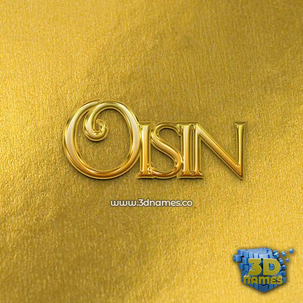 oisin in All Gold style - 3D name wallpaper