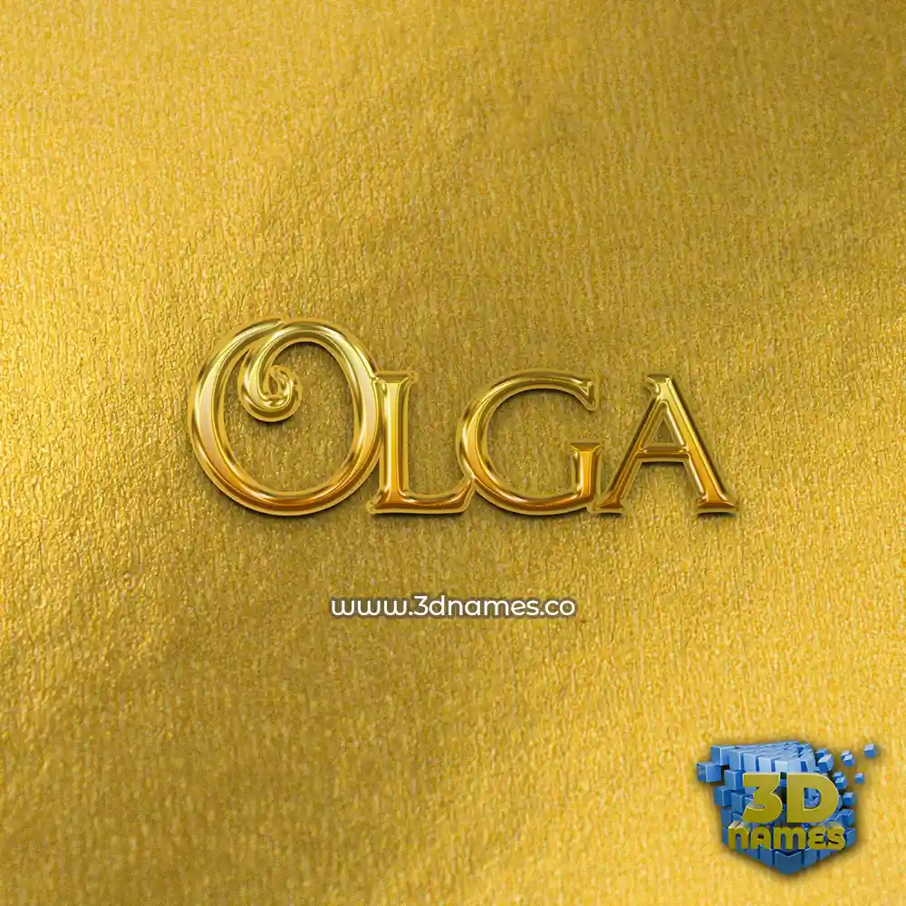 olga in All Gold style - 3D name wallpaper