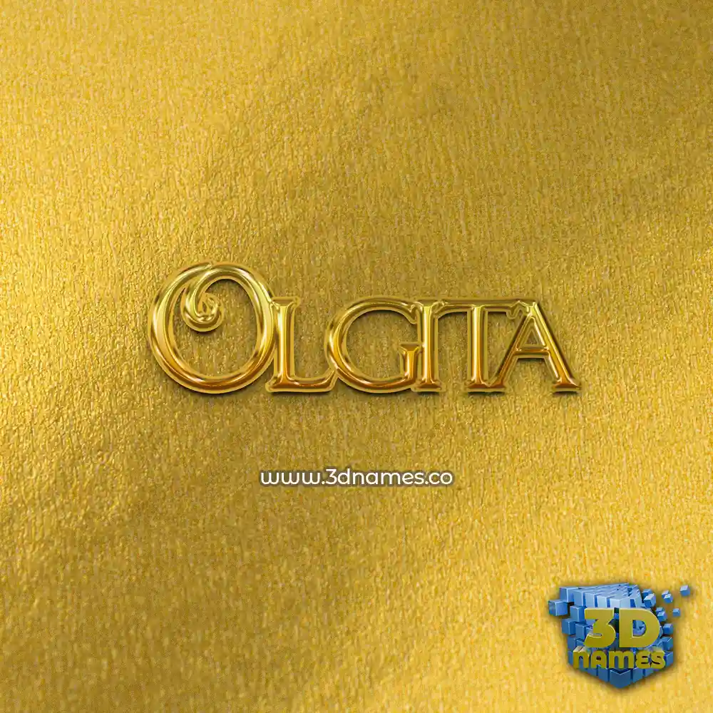 olgita in All Gold style - 3D name wallpaper