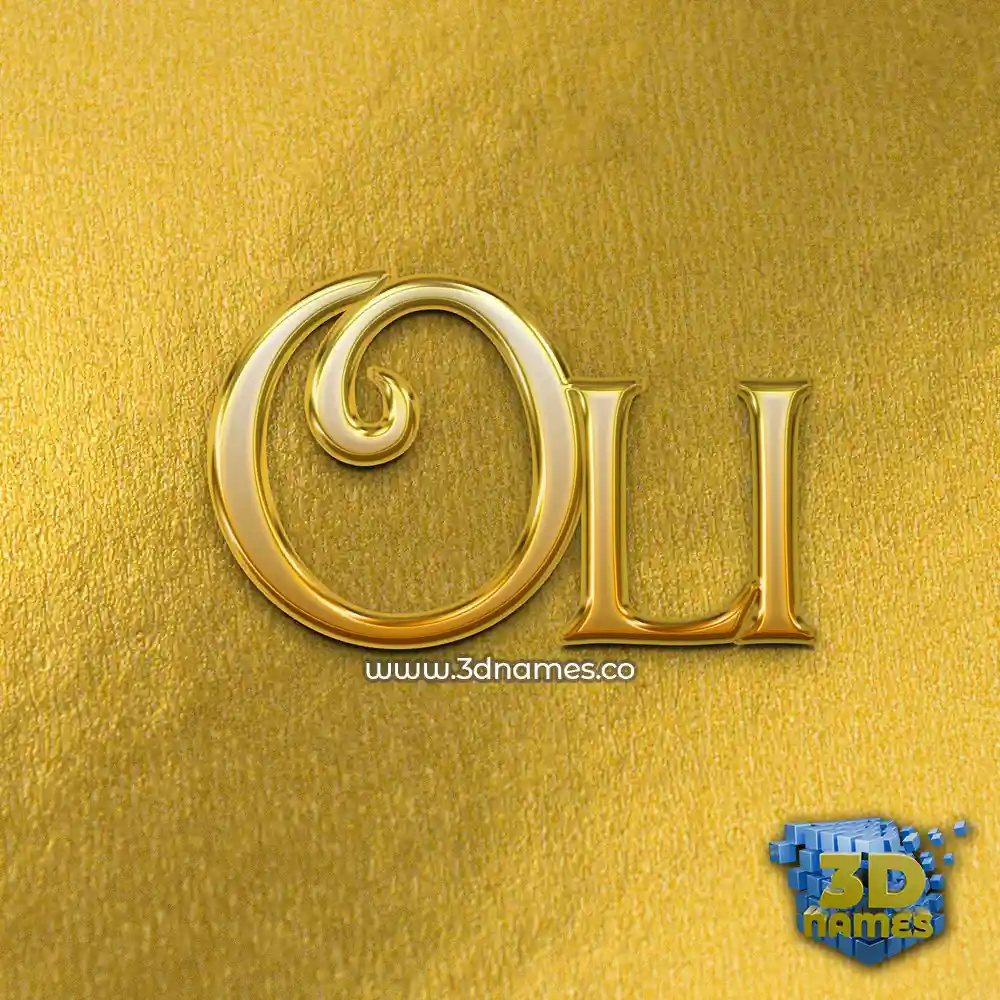 oli in All Gold style - 3D name wallpaper