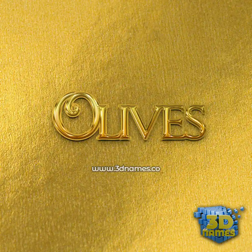 olives in All Gold style - 3D name wallpaper