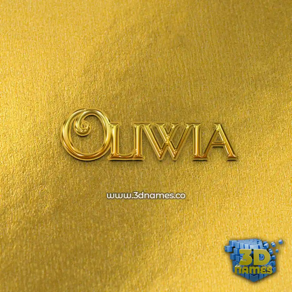 oliwia in All Gold style - 3D name wallpaper