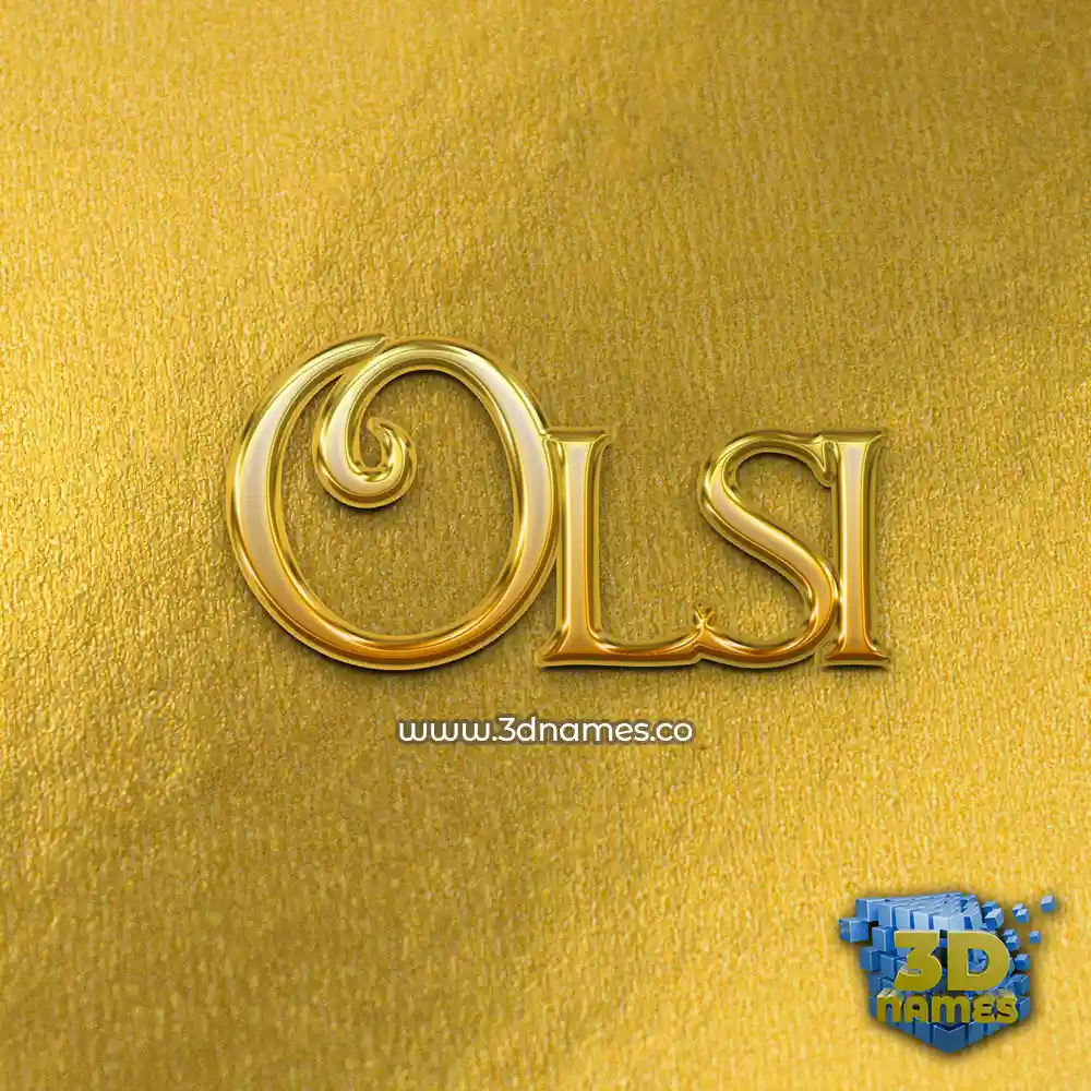 olsi in All Gold style - 3D name wallpaper