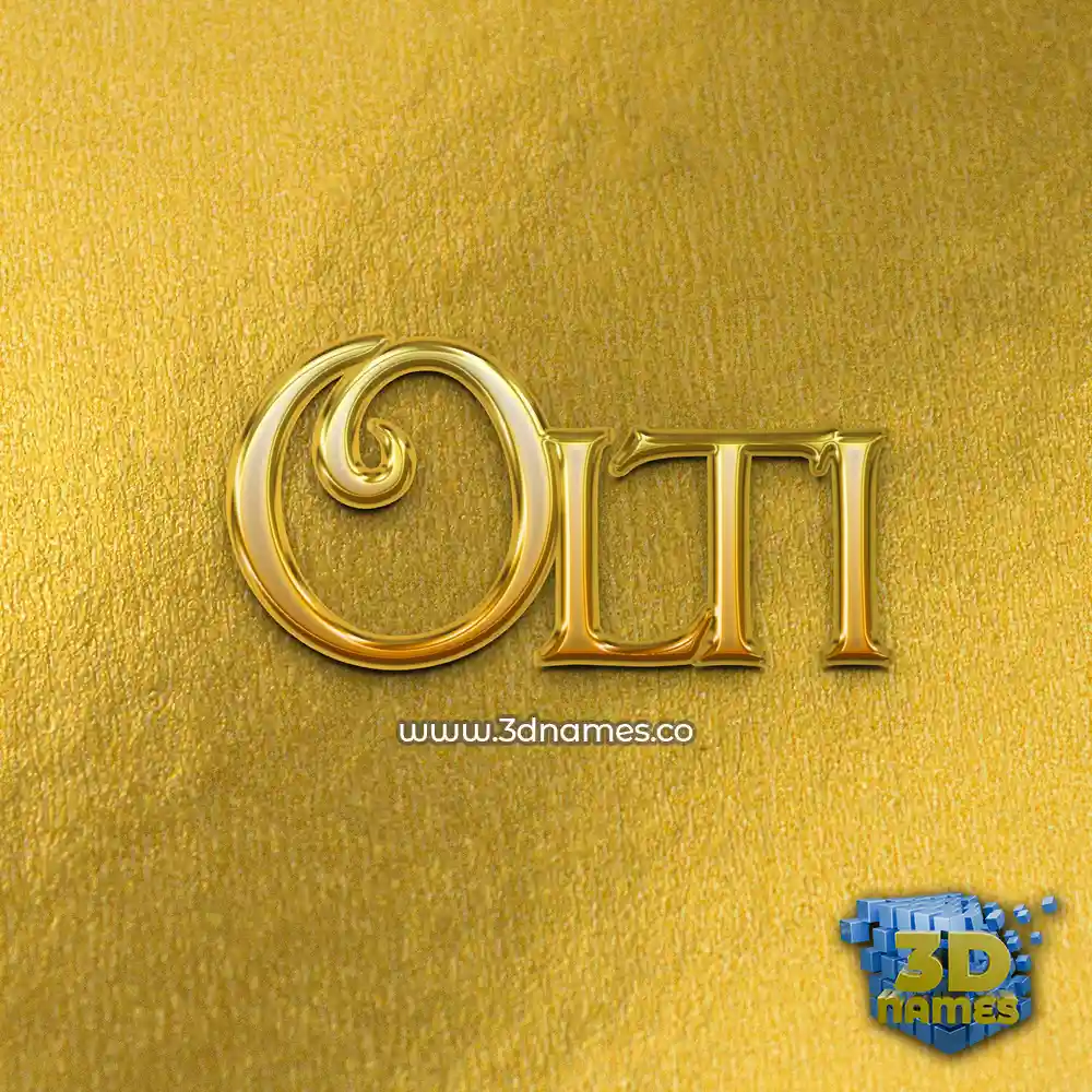 olti in All Gold style - 3D name wallpaper