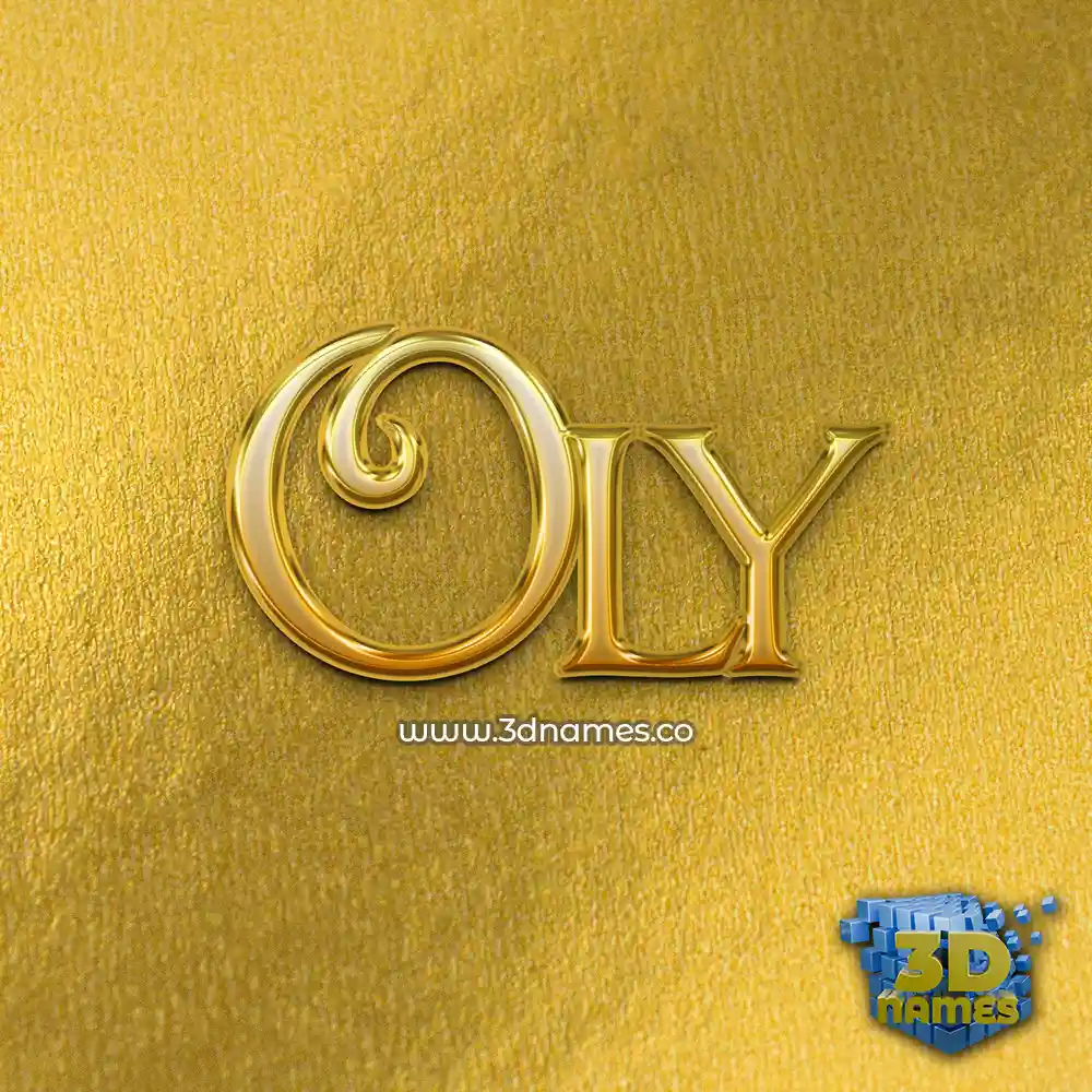 oly in All Gold style - 3D name wallpaper
