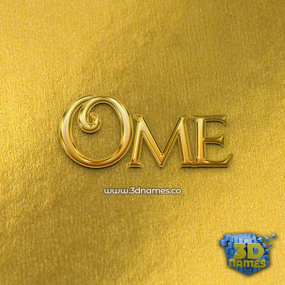 ome in All Gold style - 3D name wallpaper