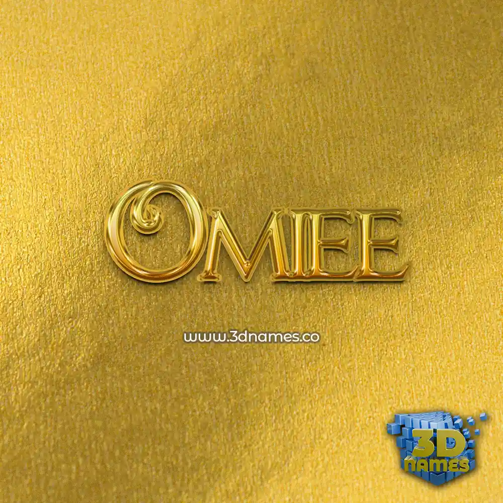omiee in All Gold style - 3D name wallpaper