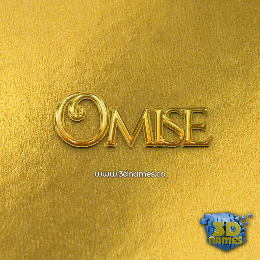 omise in All Gold style - 3D name wallpaper