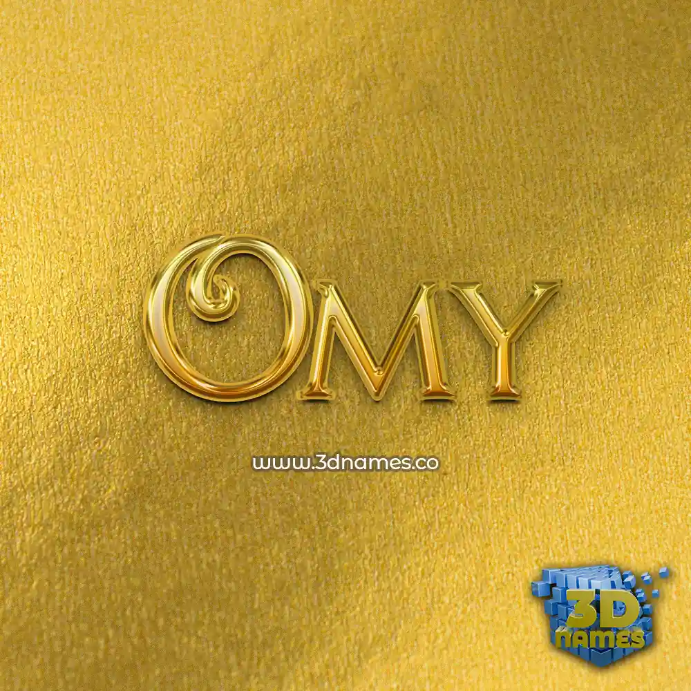 omy in All Gold style - 3D name wallpaper