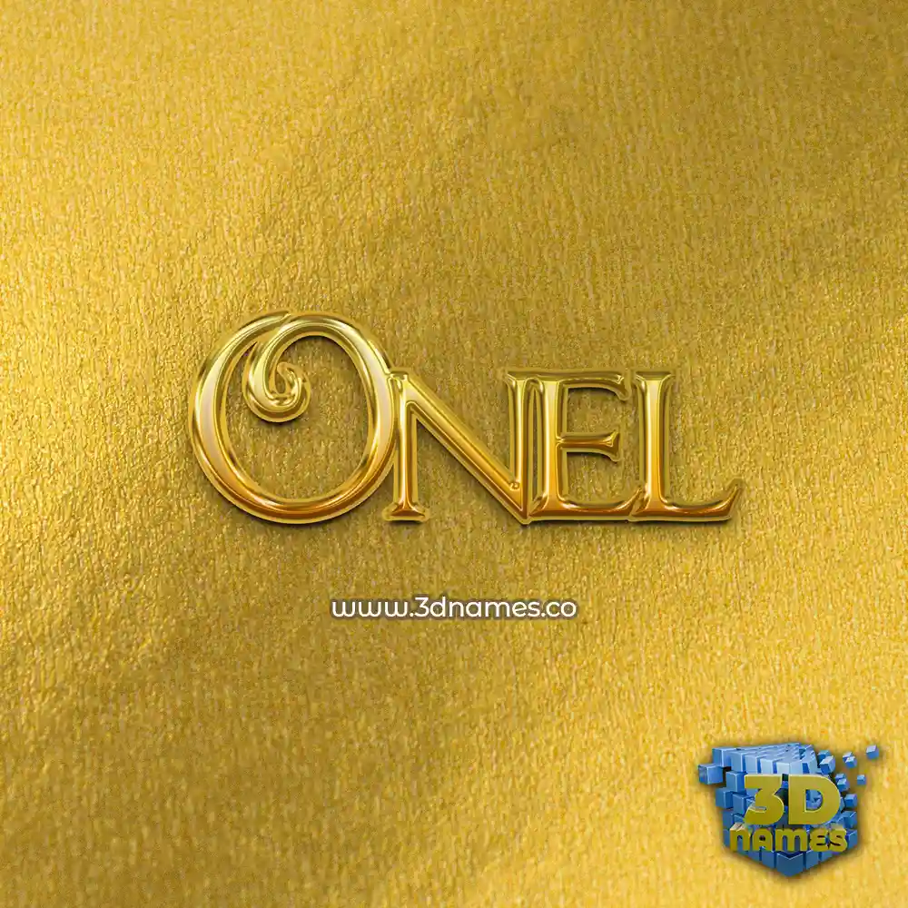 onel in All Gold style - 3D name wallpaper