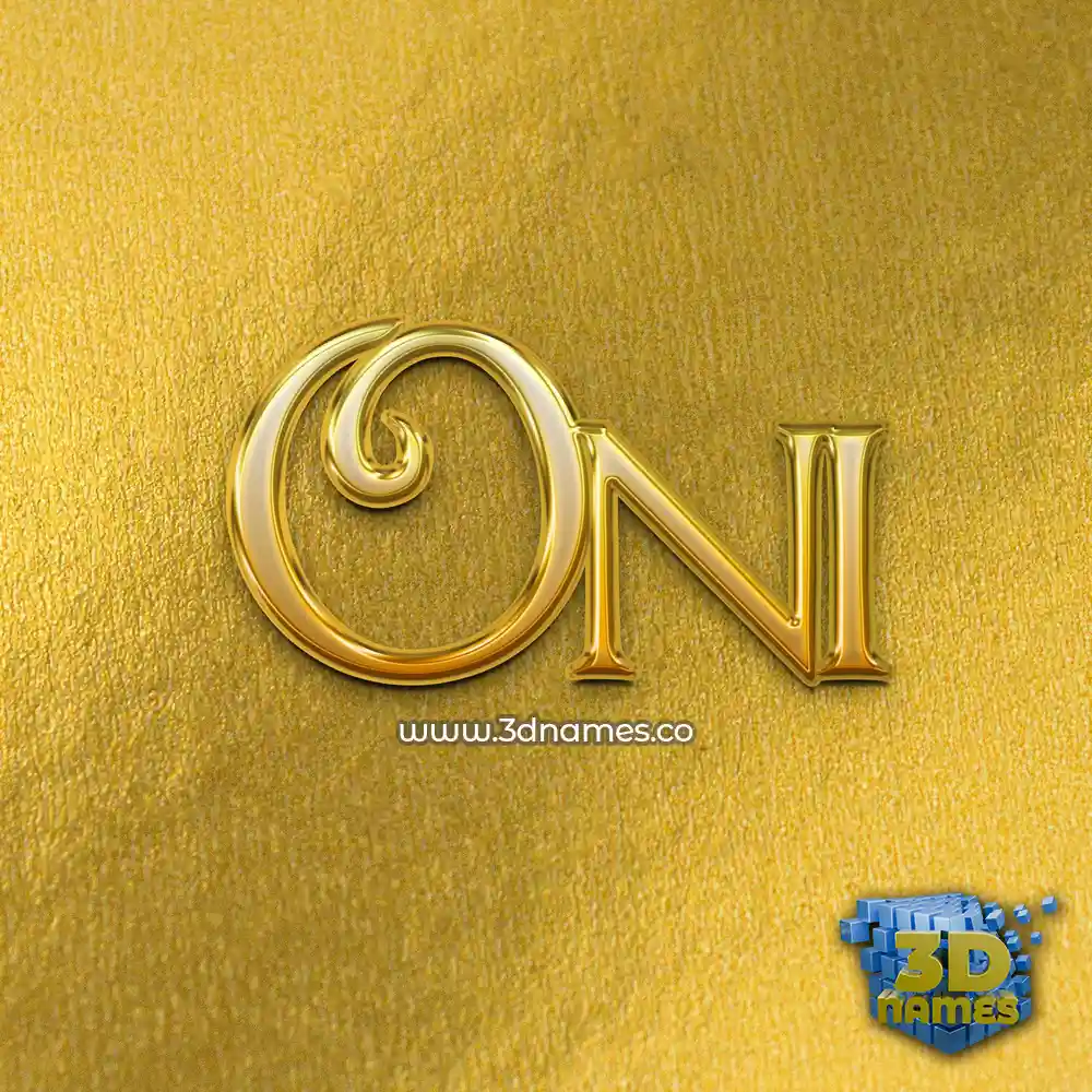 oni in All Gold style - 3D name wallpaper