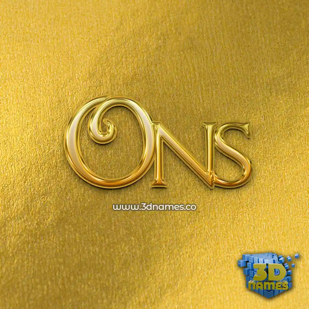 ons in All Gold style - 3D name wallpaper
