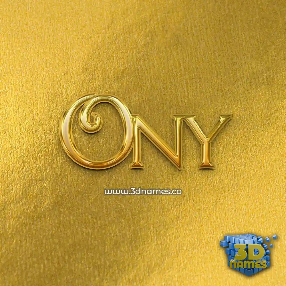 ony in All Gold style - 3D name wallpaper