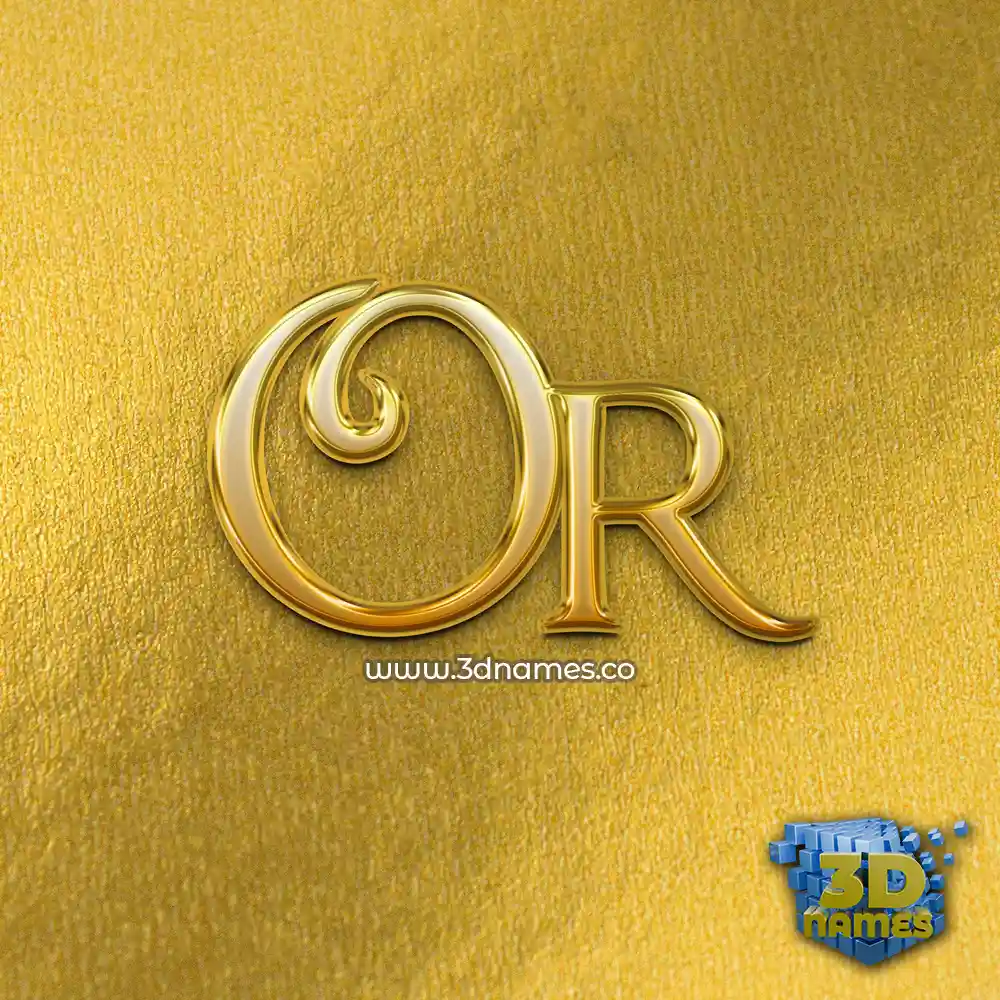 or in All Gold style - 3D name wallpaper