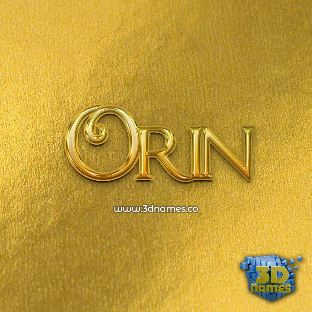 orin in All Gold style - 3D name wallpaper