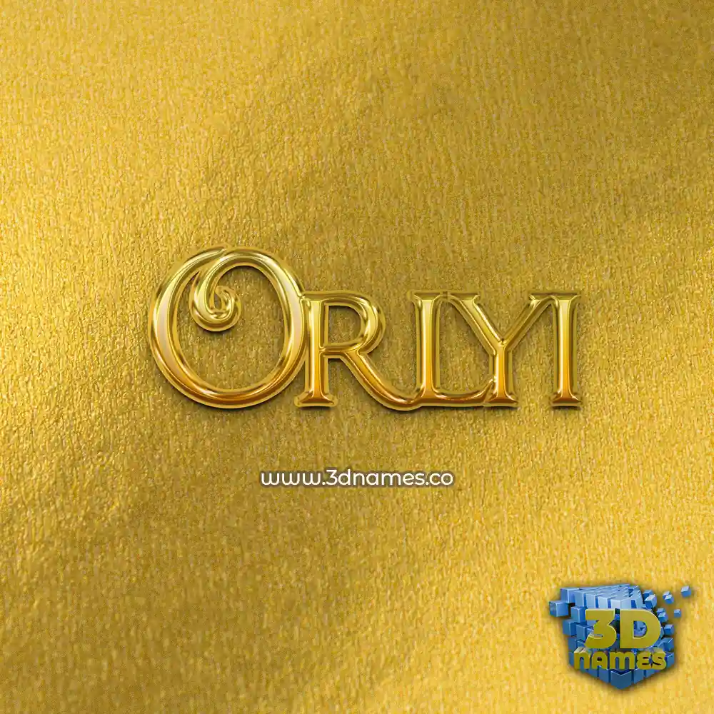 orlyi in All Gold style - 3D name wallpaper