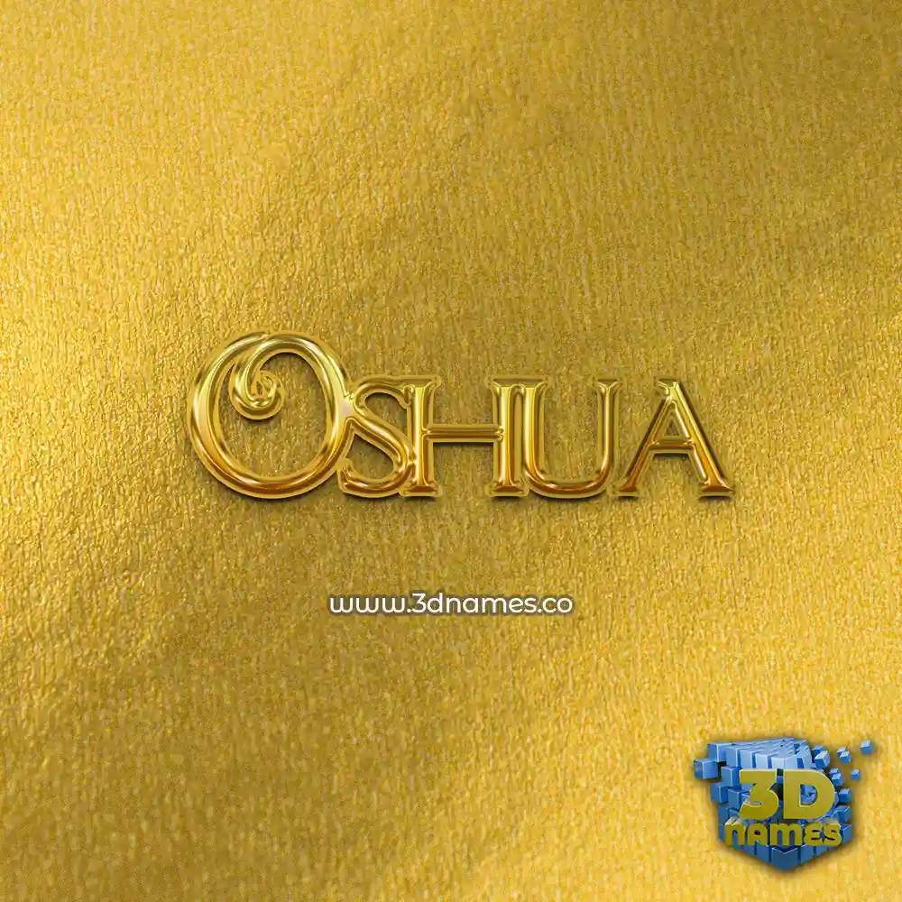 oshua in All Gold style - 3D name wallpaper